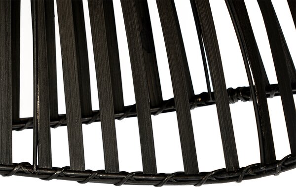 Lampadario orientale in bambù nero 62 cm - Pua