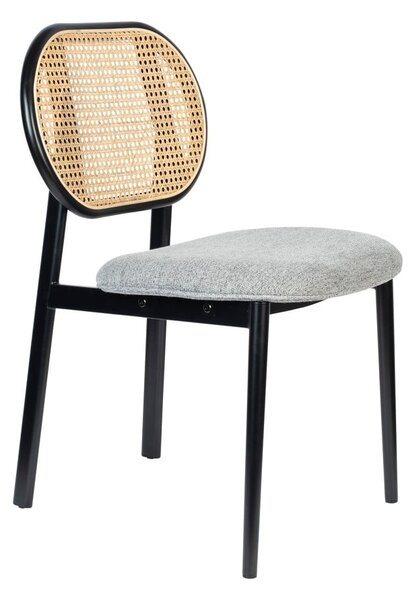 Sedia da pranzo in rattan grigio Spike - Zuiver