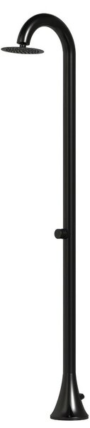 Doccia da Giardino esterno Temporizzata LUNA TMP INOX in ACCIAIO Doppio Attacco Dimensioni 26x37x h 223,9 cm Temporizzatore Solo Acqua Fredda da esterno