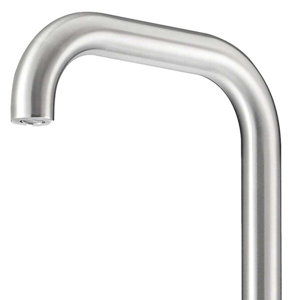 Doccia per esterno Curva SASSARI INOX In Acciaio Inox 316L Nautico Con Doccino Inox Satinato 4x18x h 228 cm - peso 12,3 kg ingresso acqua calda e fredda Colore cromo