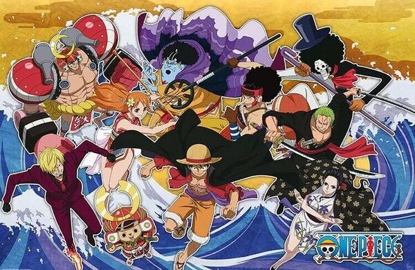 Posters, Stampe One Piece - The Crew in Wano Country, (91.5 x 61 cm)