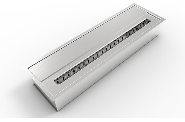 Bruciatore per camino a bioetanolo biocamino in acciaio inox 4,5 lt 61X18XH9,5 cm