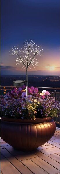 Globo 36092 - Lampada solare a LED 3xLED/0,06W/3V IP44 effetto fuochi d'artificio
