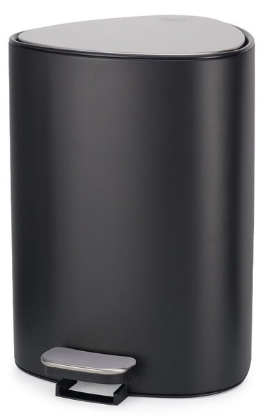Cestino per la spazzatura nero opaco in acciaio con pedale 5 l EasyStore Luxe – Joseph Joseph