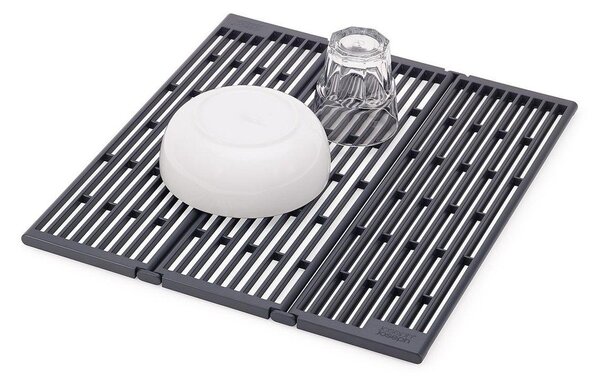 Scolapiatti a griglia per lavello regolabile grigio in plastica 43x13 cm Platform – Joseph Joseph