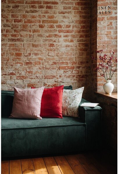 Federa con motivo natalizio 40x40 cm Mistletoe - Linen Tales