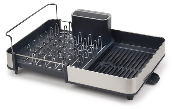 Scolapiatti regolabile grigio scuro in acciaio inox 36x32 cm Extend Steel – Joseph Joseph