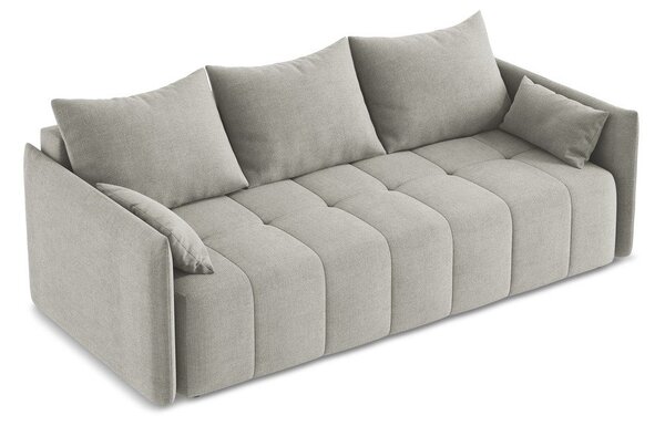 Divano grigio chiaro allungabile/con contenitore 225 cm Moku – Makamii