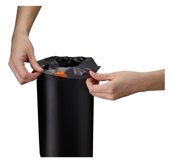 Cestino per la spazzatura nero opaco in acciaio con pedale 5 l EasyStore Luxe – Joseph Joseph