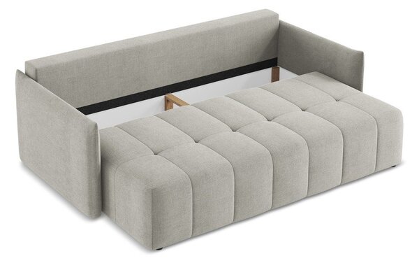 Divano grigio chiaro allungabile/con contenitore 225 cm Moku – Makamii