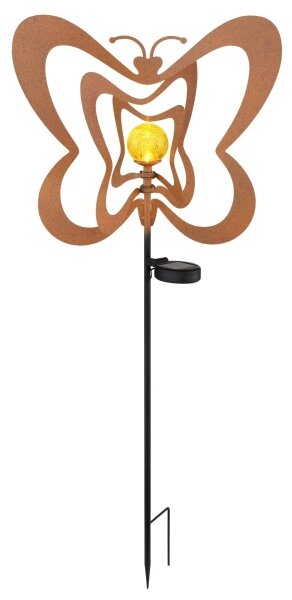 Globo 36581R - Lampada solare a LED LED/0,06W/3V IP44 farfalla effetto ruggine