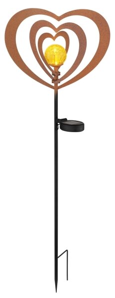 Globo 36580R - Lampada solare a LED LED/0,06W/3V IP44 cuore effetto ruggine