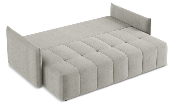 Divano grigio chiaro allungabile/con contenitore 225 cm Moku – Makamii