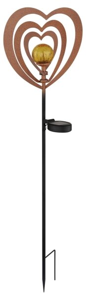 Globo 36580R - Lampada solare a LED LED/0,06W/3V IP44 cuore effetto ruggine