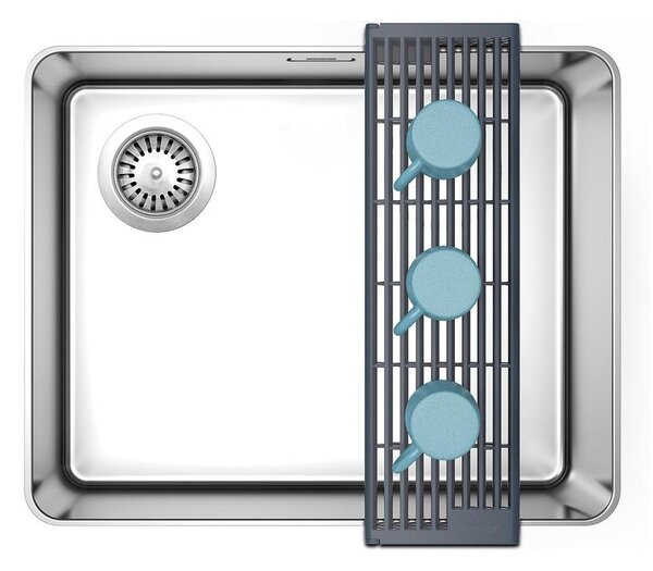 Scolapiatti a griglia per lavello regolabile grigio in plastica 43x13 cm Platform – Joseph Joseph