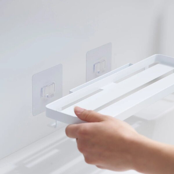 Mensola da bagno senza foratura bianco opaco in acciaio Film Hook – YAMAZAKI