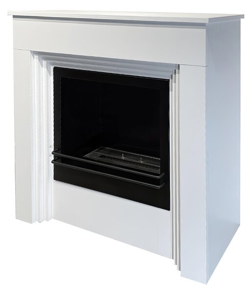 Camino a bioetanolo da terra BELLINI in legno Bianco Made in Italy L96 x P35 x H96