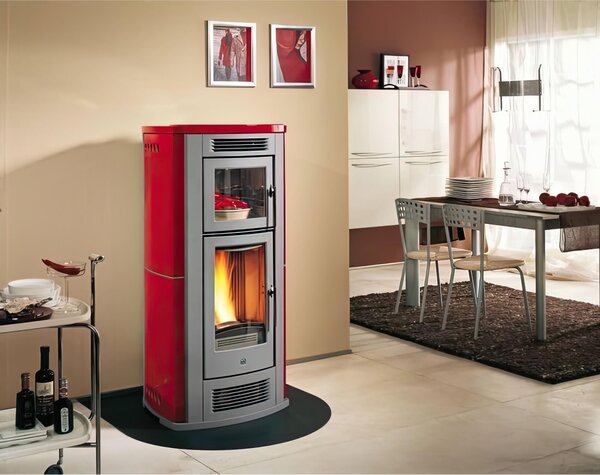 Pedana salvapavimento per stufe a legna e pellet in acciaio 90x80