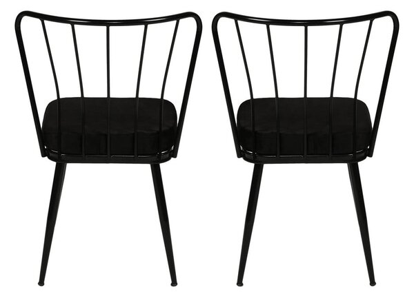 Sedie da pranzo in metallo nero in un set di 2 Yildiz - Kalune Design