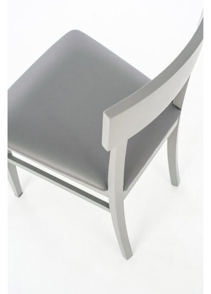 Sedia Monaco Kitchen & Living E5 44x45xH82 cm, Colore Grigio Scuro, Materiale Similpelle e Legno