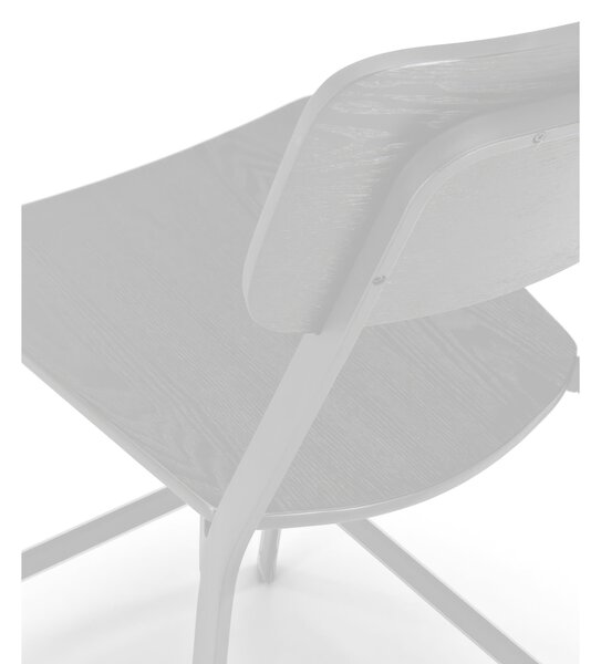 Sgabello in Legno Woody Design Twist 51x51.5xH97 cm, Colore Bianco, Materiale Seduta e Schienale in Legno, Gambe in Metallo