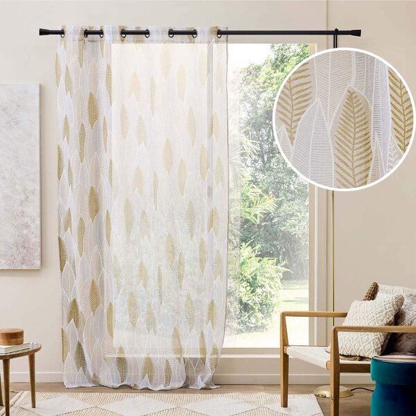 Tenda sottile beige in voile 140x240 cm Kim – douceur d'intérieur