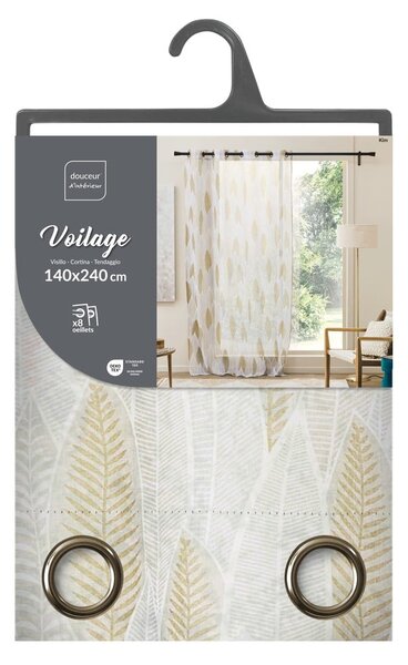 Tenda sottile beige in voile 140x240 cm Kim – douceur d'intérieur
