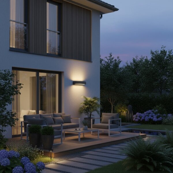 Ideal Lux - Applique da esterno ANDROMEDA 2xE27/60W/230V IP55 nero