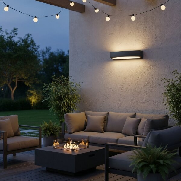 Ideal Lux - Applique da esterno ANDROMEDA 2xE27/60W/230V IP55 nero