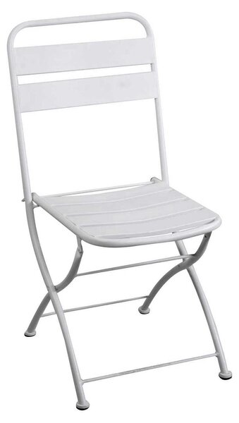 Sedia Pieghevole 44x53xh86 cm in Metallo Rovigo Bianco
