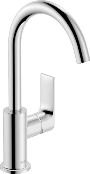 Miscelatore monocomando per lavabo hansgrohe Rebris E 210 con bocca girevole e barra di trazione cromata, 1 pz