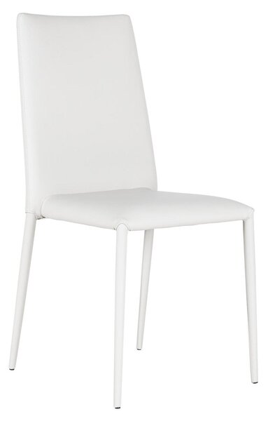 Sedia Seduta e schienale rivestiti in similpelle imbottita Madello CLEO dimensioni 40x42x h 96 cm - peso 5,5 kg sedia IMPILABILE colore bianco