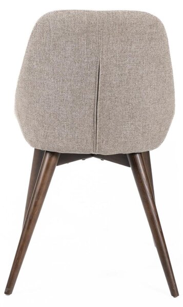 Sedia forma arrotondata con schienale e della seduta imbottita NON Sfoderabile MOD. ASTRID dimensioni 58x49x h 85 cm - peso 7,5 kg sedia in tessuto imbottito Marrone