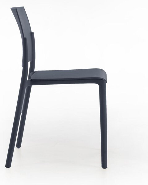 Sedia in Polipropilene schienale in polipropilene MODELLO VENUS IMPILABILE dimensioni 55x52x h 81 cm - peso 4 kg sedia colore Grigio Scuro