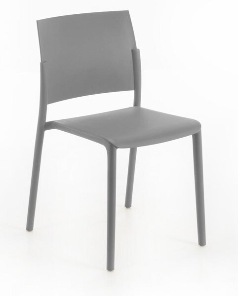 Sedia in Polipropilene schienale in polipropilene MODELLO VENUS IMPILABILE dimensioni 55x52x h 81 cm - peso 4 kg sedia colore Grigio chiaro