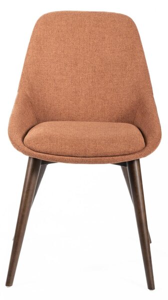 Sedia forma arrotondata con schienale e della seduta imbottita NON Sfoderabile MOD. ASTRID dimensioni 58x49x h 85 cm - peso 7,5 kg sedia in tessuto imbottito colore Ruggine