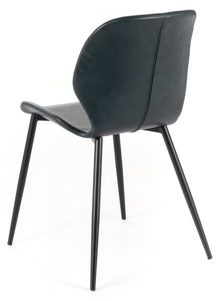 Sedia dalle linee morbide ed Rivestimenton soft-touch MODELLO DIANA dimensioni 52x45x h 83 cm - peso 5,8 kg sedia in tessuto Rivestimento petrolio