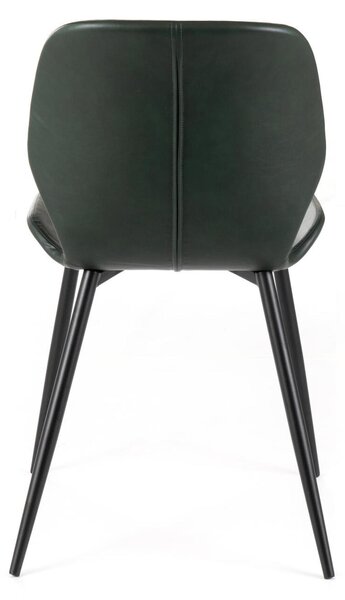 Sedia dalle linee morbide ed Rivestimenton soft-touch MODELLO DIANA dimensioni 52x45x h 83 cm - peso 5,8 kg sedia in tessuto Rivestimento Verde scuro