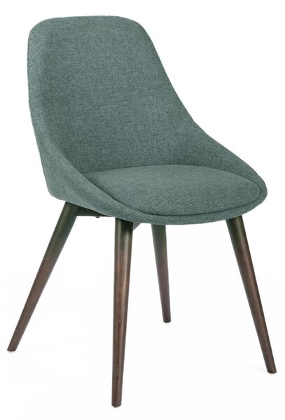 Sedia forma arrotondata con schienale e della seduta imbottita NON Sfoderabile MOD. ASTRID dimensioni 58x49x h 85 cm - peso 7,5 kg sedia in tessuto imbottito verde
