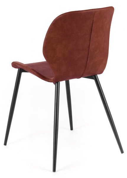 Sedia dalle linee morbide ed Rivestimenton soft-touch MODELLO DIANA dimensioni 52x45x h 83 cm - peso 5,8 kg sedia in tessuto Rivestimento Cuoio
