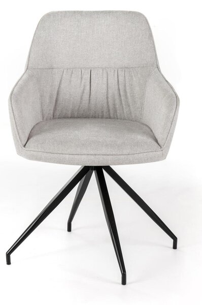 Sedia Caratterizzata da invitanti braccioli e dalla forma della seduta a conchiglia MODELLO GAIA dimensioni 56x56x h 87 cm - peso 18,5 kg sedia in tessuto Rivestimento Grigio chiaro
