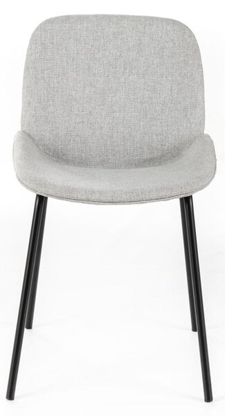 Sedia dalle linee morbide ed Rivestimento tessuto danno forma a MODELLO EVA dimensioni 52x46x h 80 cm - peso 5,5 kg sedia in tessuto Rivestimento Grigio Chiaro