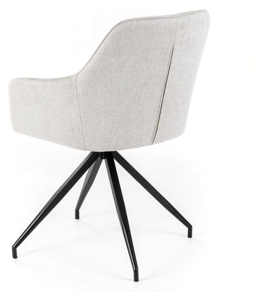 Sedia Caratterizzata da invitanti braccioli e dalla forma della seduta a conchiglia MODELLO GAIA dimensioni 56x56x h 87 cm - peso 18,5 kg sedia in tessuto Rivestimento Grigio chiaro
