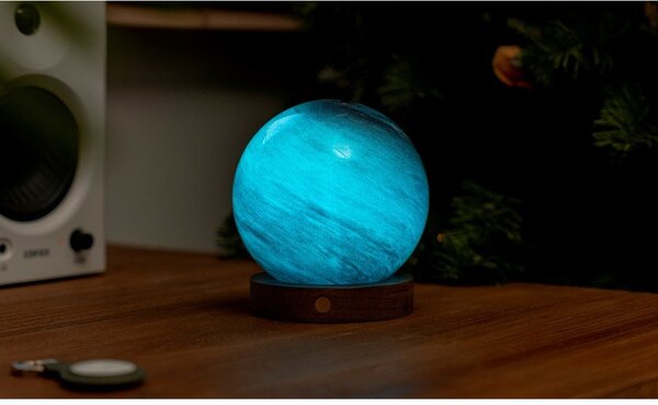 Decorazione luminosa marrone scuro con ricarica USB ø 12 cm Sand Storm – Gingko