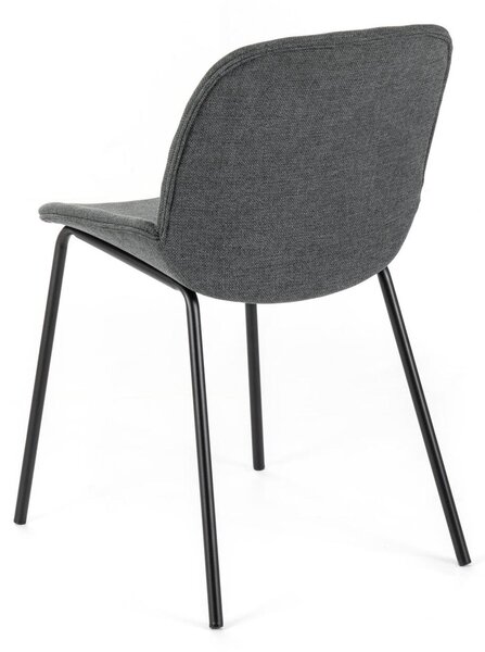 Sedia dalle linee morbide ed Rivestimento tessuto danno forma a MODELLO EVA dimensioni 52x46x h 80 cm - peso 5,5 kg sedia in tessuto Rivestimento Grigio scuro