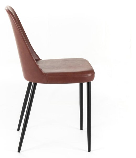 Sedia dalle linee morbide ed Rivestimento tessuto danno forma a MODELLO Tamara dimensioni 52x45x h 85 cm - peso 6 kg sedia in tessuto Rivestimento Bordeaux