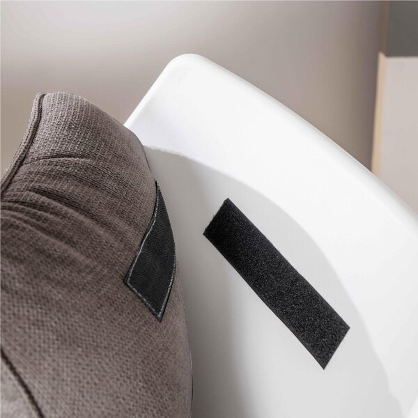 Poltrona Imbottita con struttura in Polipropilene e base in metallo circolare MOD GRACE dimensioni 74x85,5x h 86cm - peso 11,5 kg seduta sfoderabile e lavabile Grigio Scuro