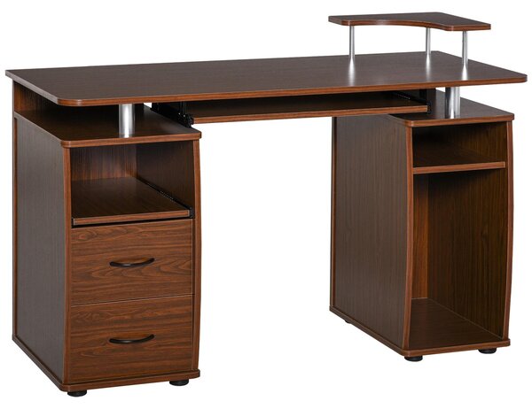 Scrivania da Ufficio Porta PC 120x55x85 cm in Legno Marrone Noce