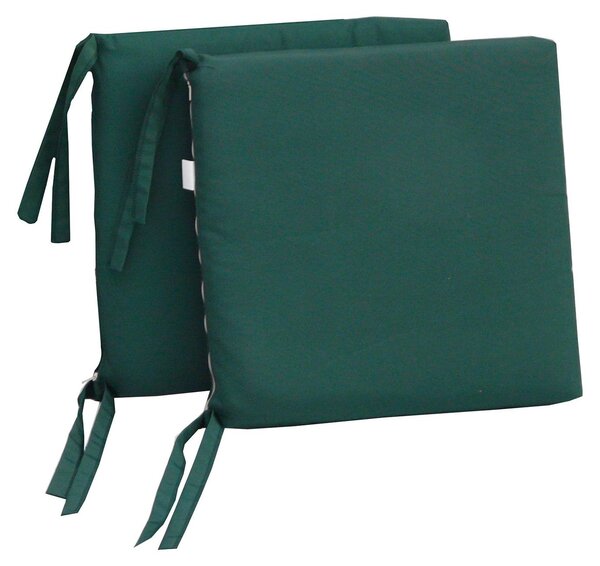 Set 2 Cuscini per Sedia da Giardino 40x40x5 cm in Poliacrilico Allegro Verde