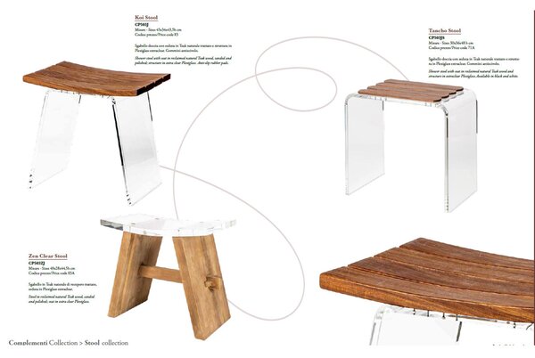 Sgabello realizzato in bamboo laccato e curvato a caldo Ordina Stool Dimensioni 46x31hx 46 cm e struttura e seduta ergonomica